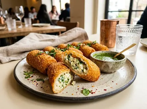 Crisp Dahi Ke Sholey vegetarian starter